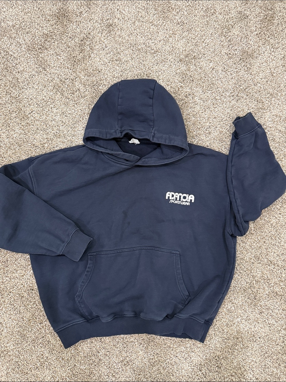 Adanola Navy Pullover Hoodie with Front Pocket